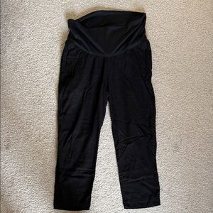 Old Navy maternity linen Black Cropped Women's Pants